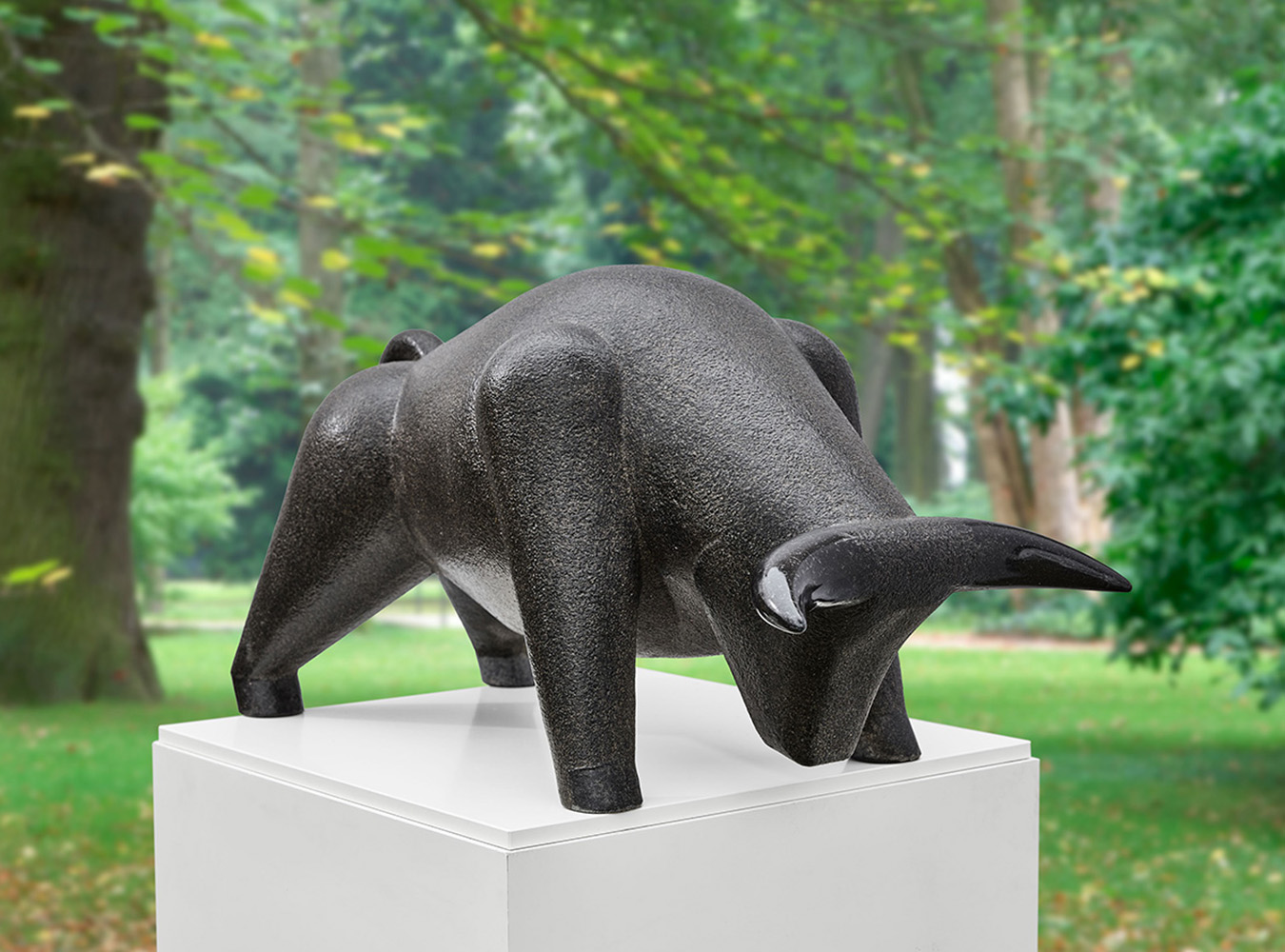 Skulptur eines Stiers - Thomas Frische