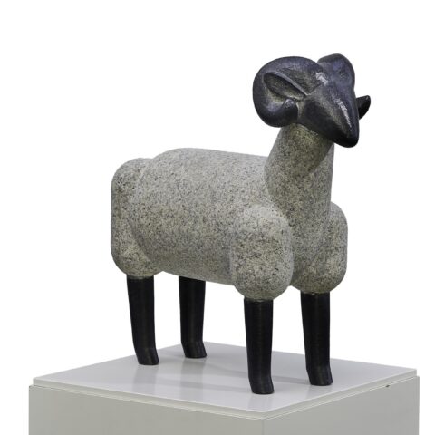 Schafsbockskulptur